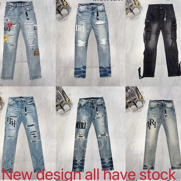 jeans designer jeans men jeans Luxurys fashion mens jeans pants jeans men cool style Denim Casual jeans for mens ripped biker black blue jea