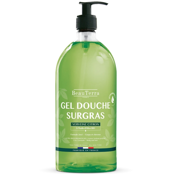 BeauTerra Surgras dusjgelé - Sitronverbena 1L