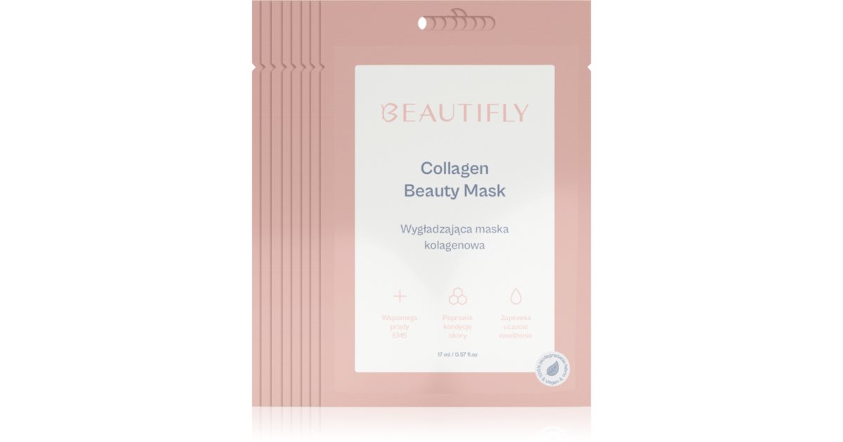 Beautifly Kollagen Beauty 8-delt stoffmaskesett