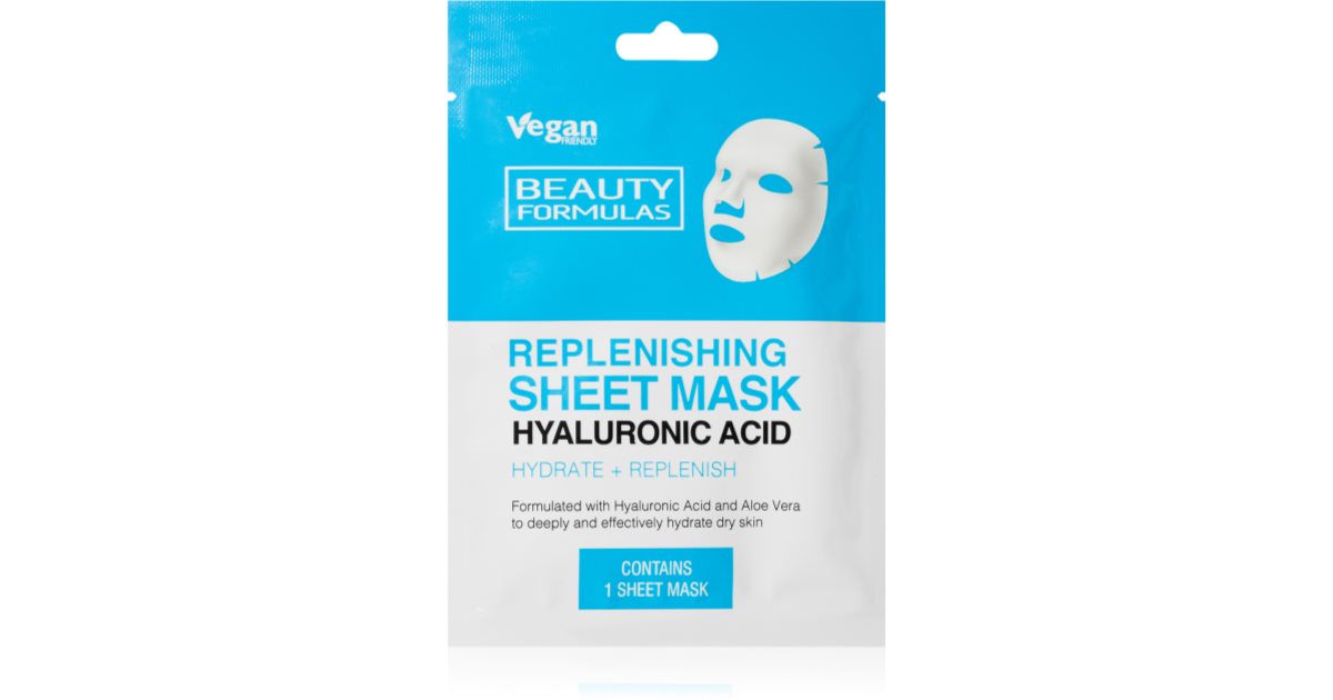 Beauty Formulas Hyaluronic Acid Nourishing Sheet Face Mask 1 Stk