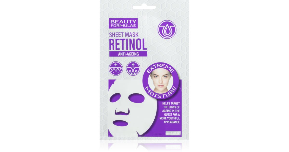Beauty Formulas Maska w płachcie Retinol Anti-Age 1 szt