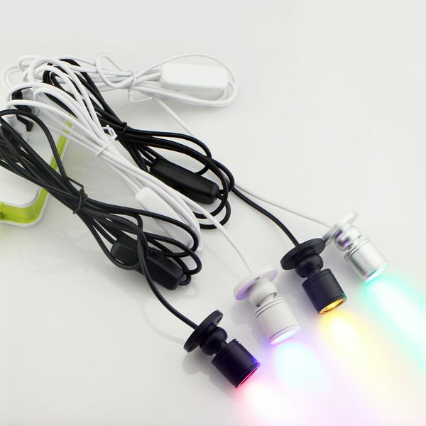 Led USB plug Spotlight 3W DC5V Jewelry Cabinet Showcase Counter Lamp Surface Mounted Ceiling Mini Spot Light white Warm white