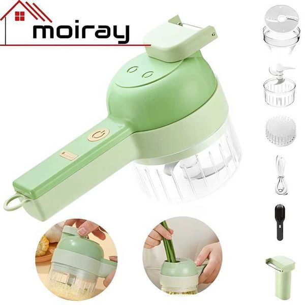 Electric 40W vegetable cutter multifunctional food chopper slicer blender wireless garlic crusher grinder kitchen small tool M240830