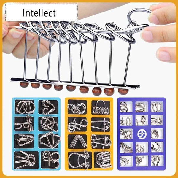 Intelligent brain teases IQ Chinese ring puzzle metal intelligent brain teases IQ game metal childrens advertisement Y241210