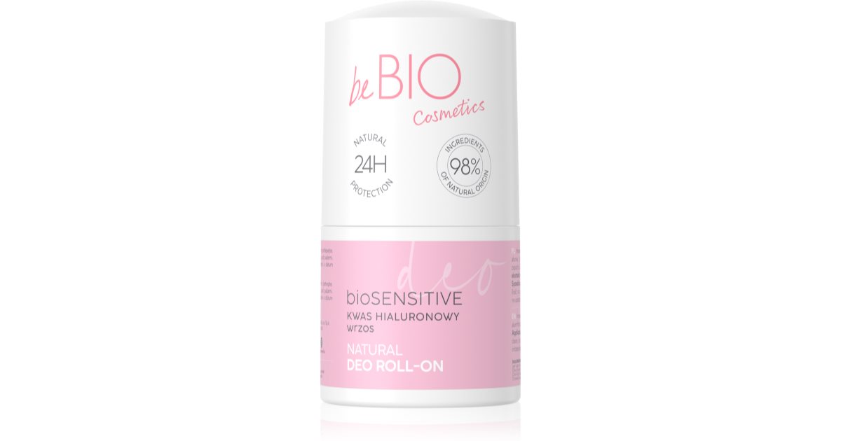 beBIO Hyaluro bioSensitive roll-on deodorant för känslig hud 50 ml