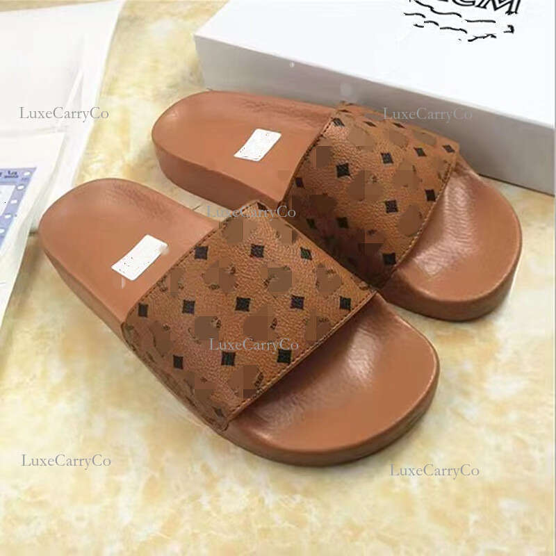 Mcmsandals Cambodia Vietnam Nigeria Trendy Mcmslipper Men&#039;s And Women&#039;s Luxury Fashion Classic Trend Designer Slippers Summer Printed Ligh