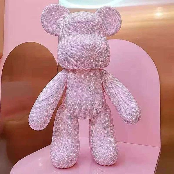 Rhinestones Bear Figurines Crystal Diamond Violent Bear Statue Glitter Stones Painting Dolls Living Room Decoration Kid Toy GiftXJ241225