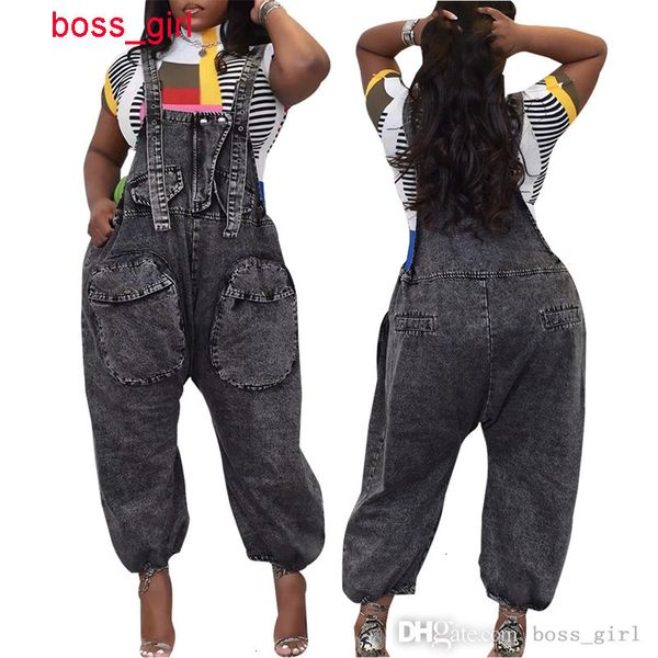 Women Jeans Designer 2024 New Fashion Versatile Wide Leg Denim Loose Strap Pants 3 Colours