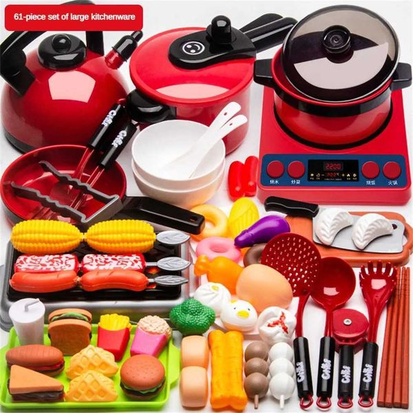 Kitchens Play Food Kitchens Play Food Children Kitchen Toys Simulation Kitchen Fruit Food Cookware Pot Pan Kids Pretend Play Kitchen Set Toy