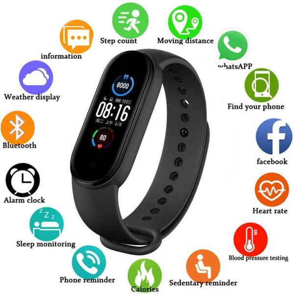 High Quality M6 Smart Wah Men Wen Monitor Fitness Sports Smart Band Fitpro Version Music Rate Take Pictures Smartwah for Android O241114