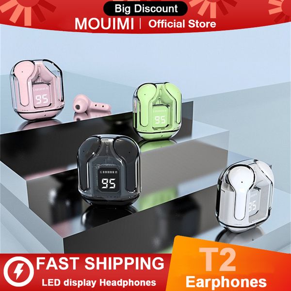 T2 Mini Earphone Wireless Bluetooth 5.3 Headset Convenient Touch Control Headphones HiFi Stereo HD Microphone Call Earbuds Long Standby