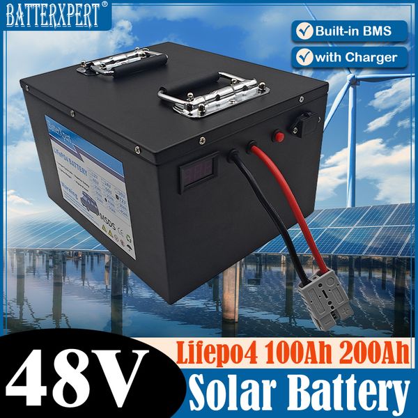 48 V 3000W Battery for Electric Bike 48V 100Ah 200Ah Battery Pack Lifepo4 BMS for 5000w UPS Scooter Bike Motor Homes Solar System