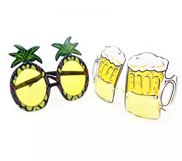 Pineapple Beach Hawaiian Sunglasses Yellow Beer Glasses HEN PARTY FANCY DRESS Goggles Funny Halloween Gift Fashion Favor NEW 1020