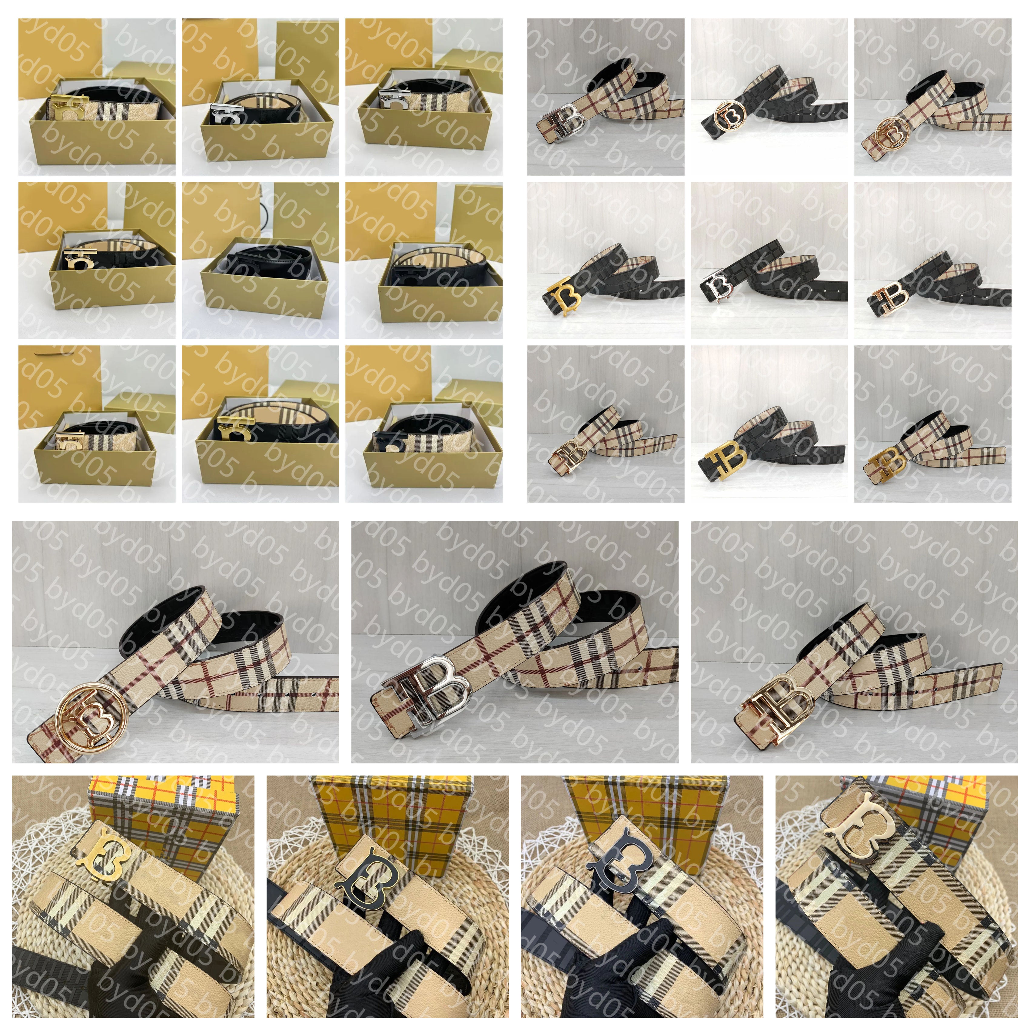 2025 Mens Luxury Designer Belt For Men And Women With Gold Cintura Ceinture Luxe Silver Buckles Striped Double Sided Casual Style Papercut Width 3.8