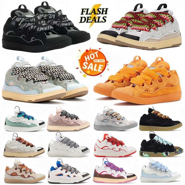 Designer shoes Leather Curb Mens Womens casual running Shoes Extraordinary curb Casual Sneaker black green white pink Sports Trainers size 3