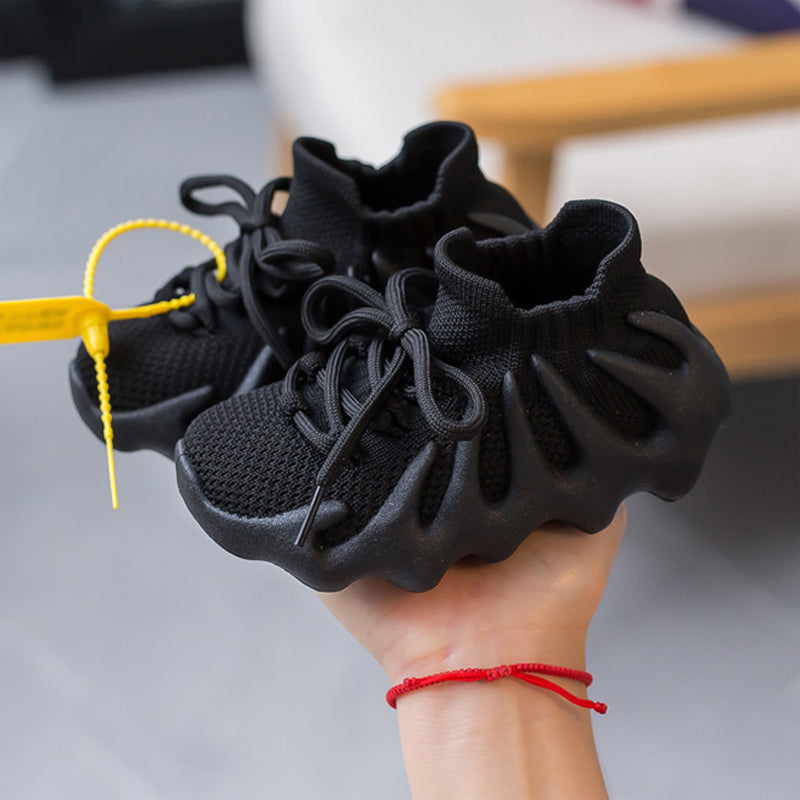 Kids sock Shoes Fashion Design Boys Sneakers Breathable Mesh Shoes Knitting Girls Casual Shoes Soft Sole Youth Toddler Shoes Size US5C-US6Y K0223