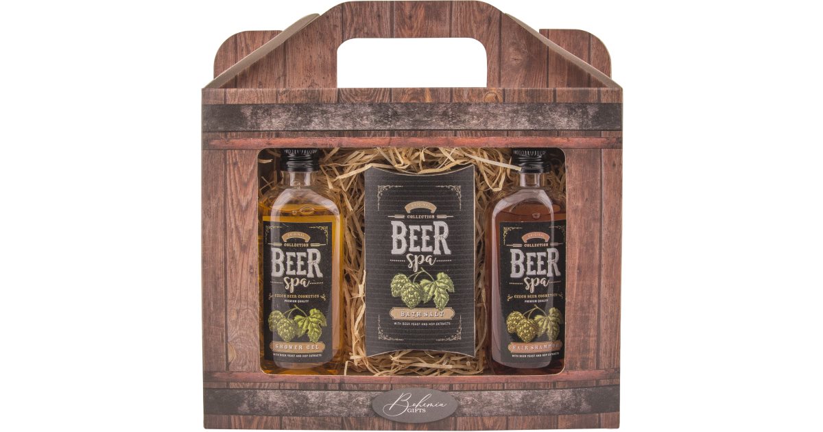 Bohemia Gifts & Cosmetics Beer Spa Gift Set For Men's Bath