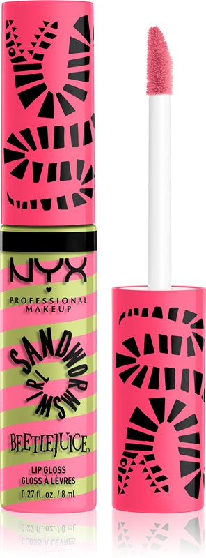 NYX Professionel makeup Beetlejuice Sandworm Swirl Luminous Lip Gloss Color 01 Pink 8 ml
