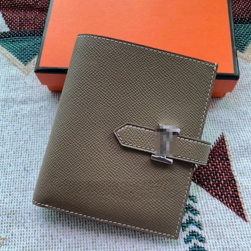 Women&#039;s Luxury Wallets Short Card Holders Palm Print Leather Purse