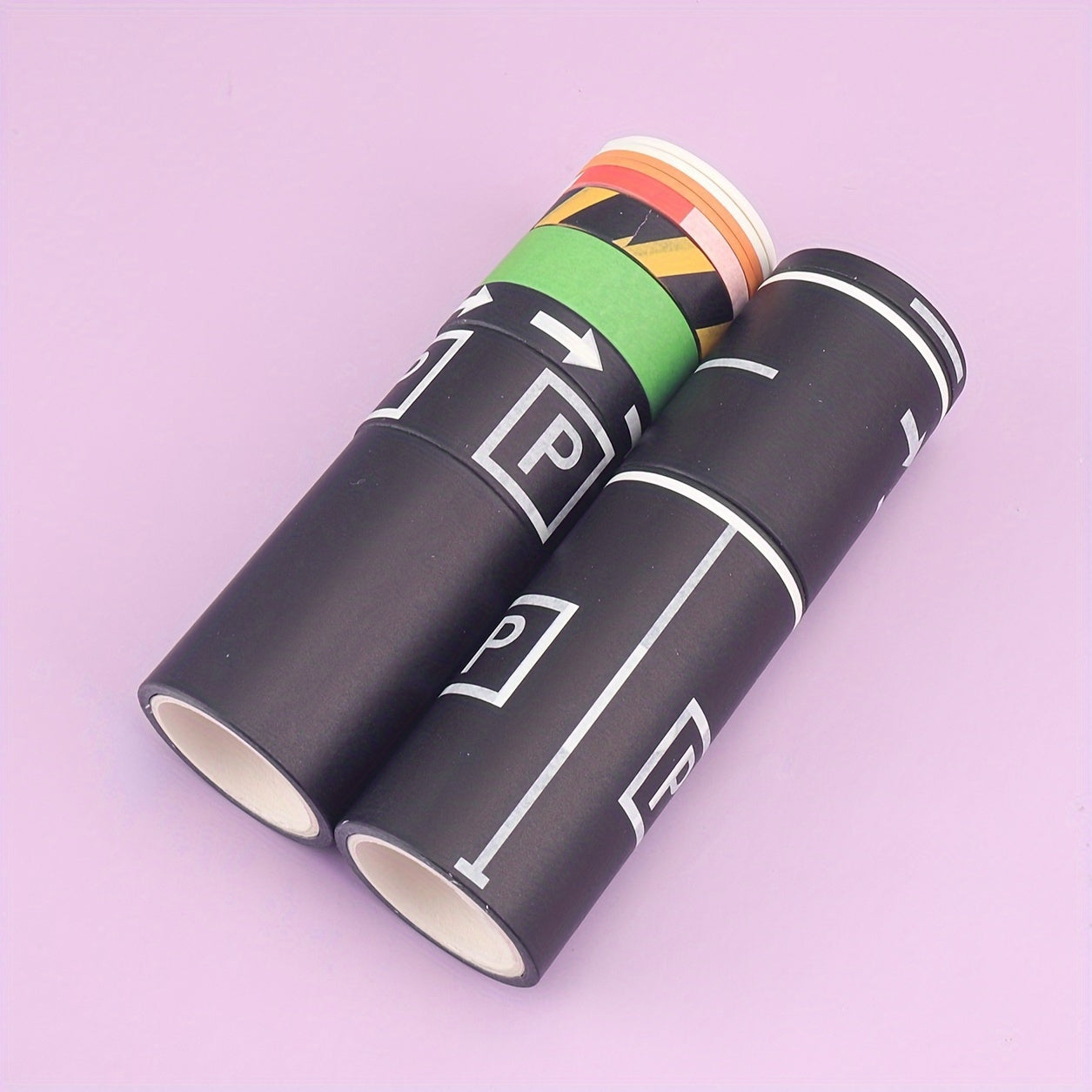 TEMU 13pcs Creative Washi Tape Set For Diy Crafts, Scrapbooking & Gift Wrapping - Decorative Adhesive Paper Rolls With Car Storage Designs