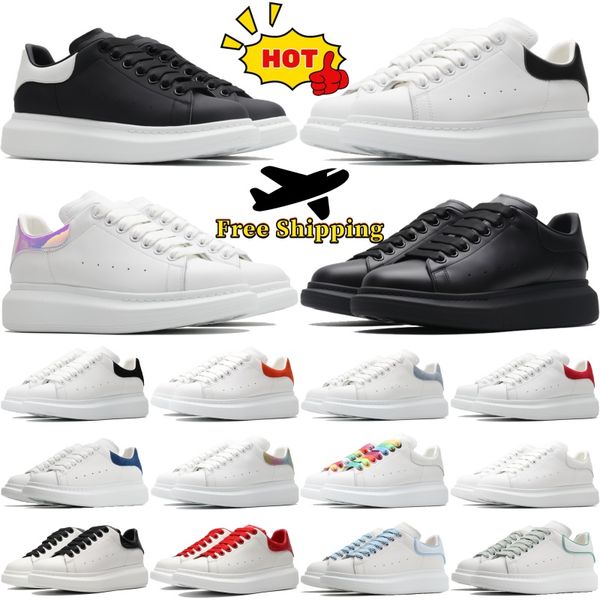 Designer platform shoes white black deep blue velvet Shock Pink red trim rose glitter mens casual sneakers womens calfskin oversized sports