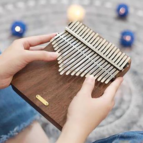 21 Keys Kalimba Beginner Music Keyboard Walnut Kalimbas Professional Musical Instruments Accessories Finger Piano for Children