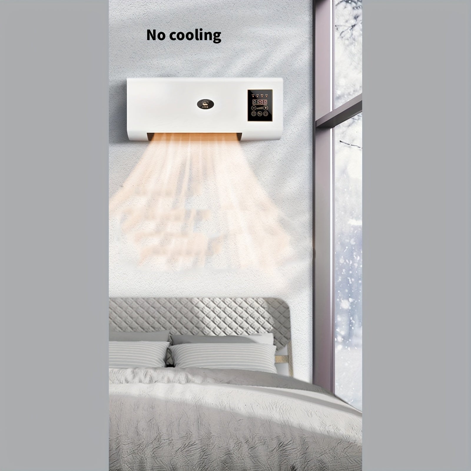 TEMU (white) Wall Mounted Air Conditioner - Mini Heating And Conditioning With Remote Control For Bedrooms And Living Rooms, Portable, Suitable For