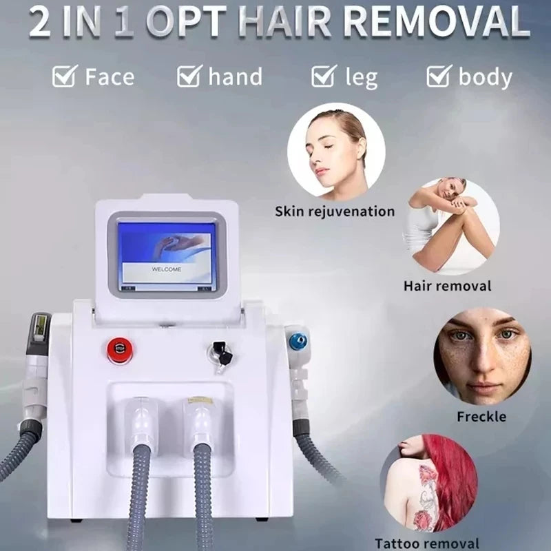 Multifunction+E-light+IPL OPT Super Picosecond Laser Hair Removal Machine Permanent Hair Removal Get Remove Pigments tattoo Ice