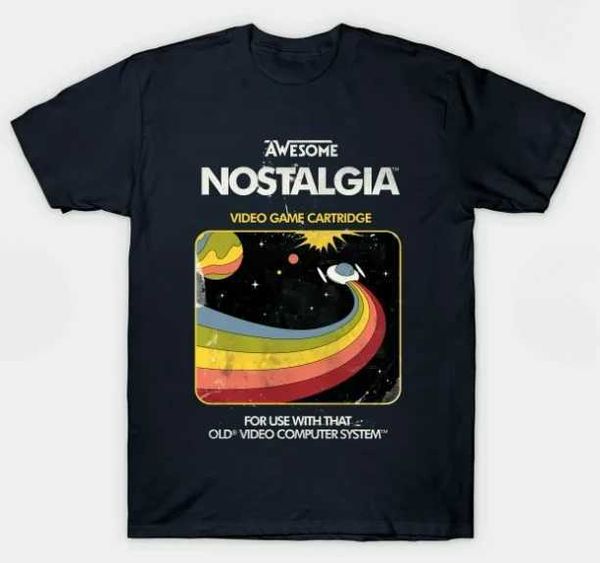 T-shirts masculinos Nostálgia T-shirt Sports Casual Casual Cotton Algodão 100% y2k harajuku primavera de primavera verão slve shirt slve y25