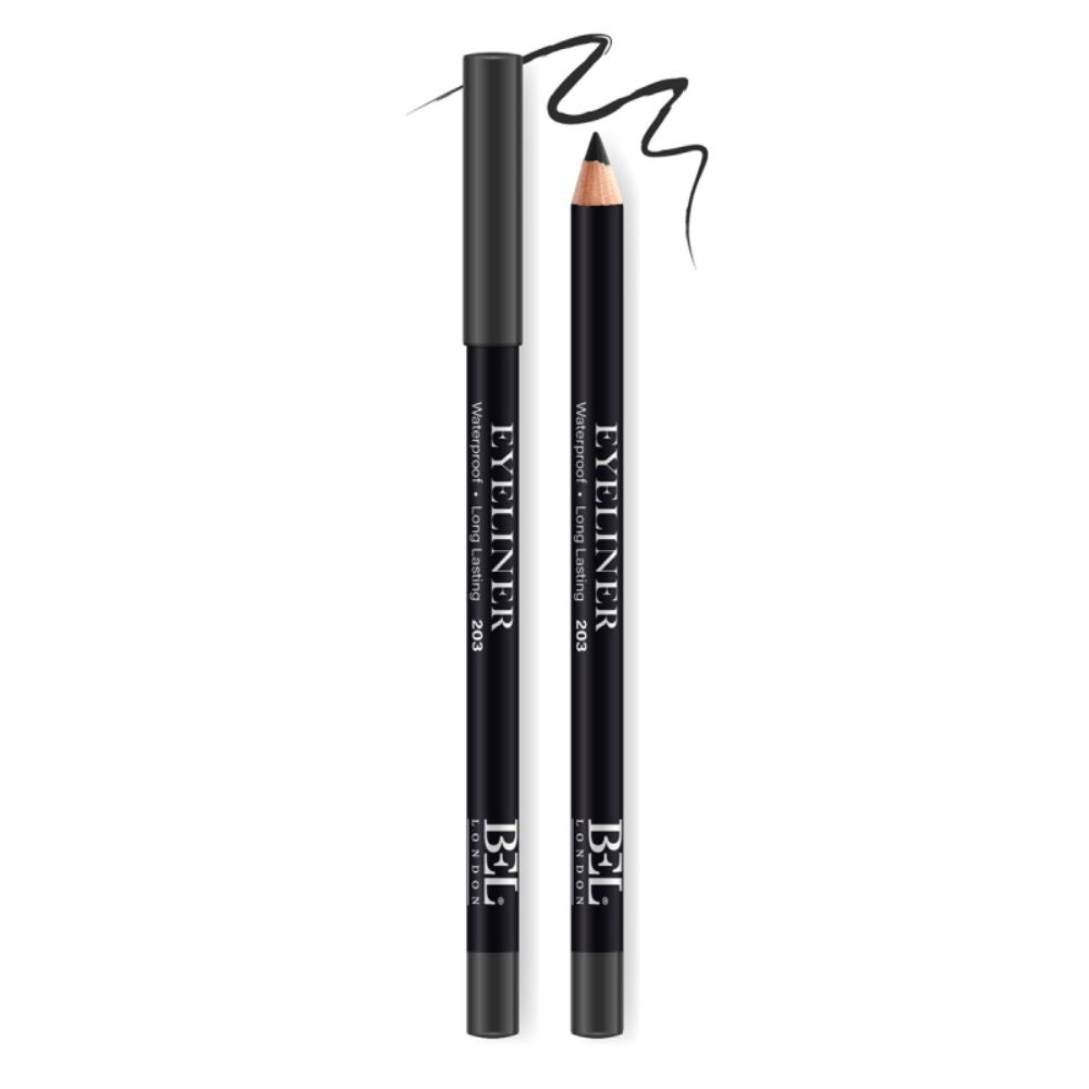 Bel London, Crayon Eyeliner Gel 203, Noir, Huile Végétale Hydrogénée, Waterproof, Couleur, Longue Tenue, 0,78 g