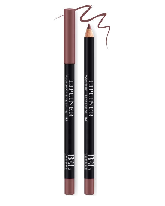 Bel London Huile végétale hydrogénée, Waterproof, Contour, Crayon à lèvres, 112, Marron, 0,78 g