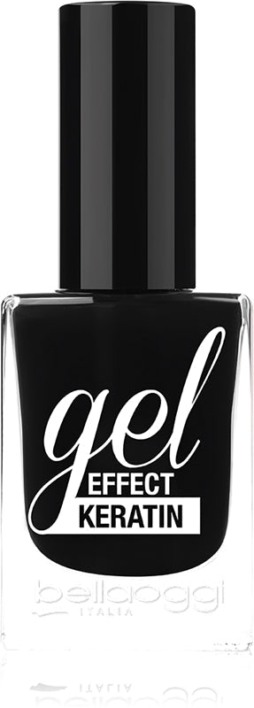 Gel effect keratin gel effect nail polish with black to gold keratin