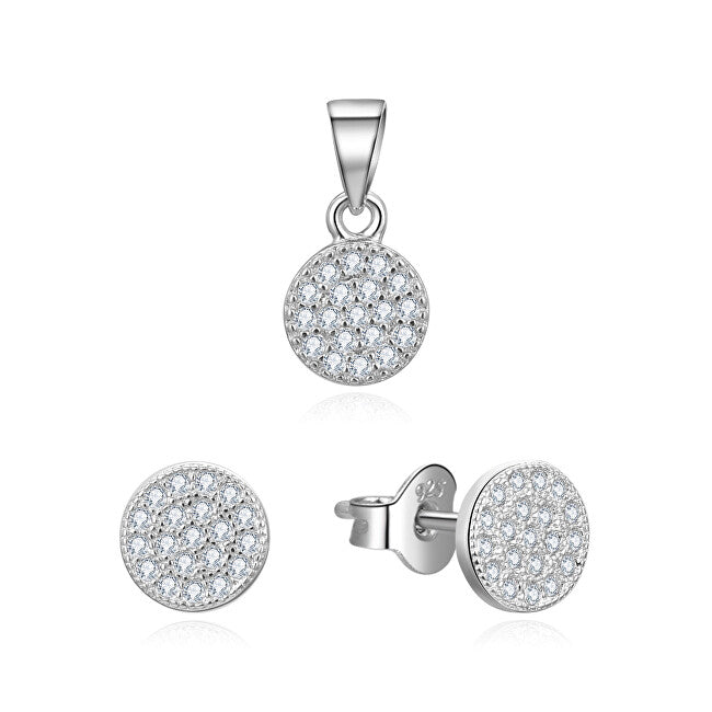 Beneto AGSET358 Set de bijuterii din zirconiu (pantant, cercei)