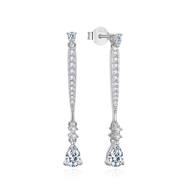 Beneto Boucles d'oreilles pendantes élégantes avec zircone AGUP3300W