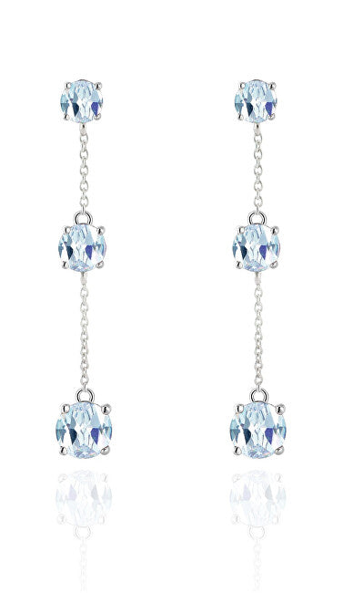 Beneto exclusive Elegantes pendientes de plata con topacio TOPAGUP2718