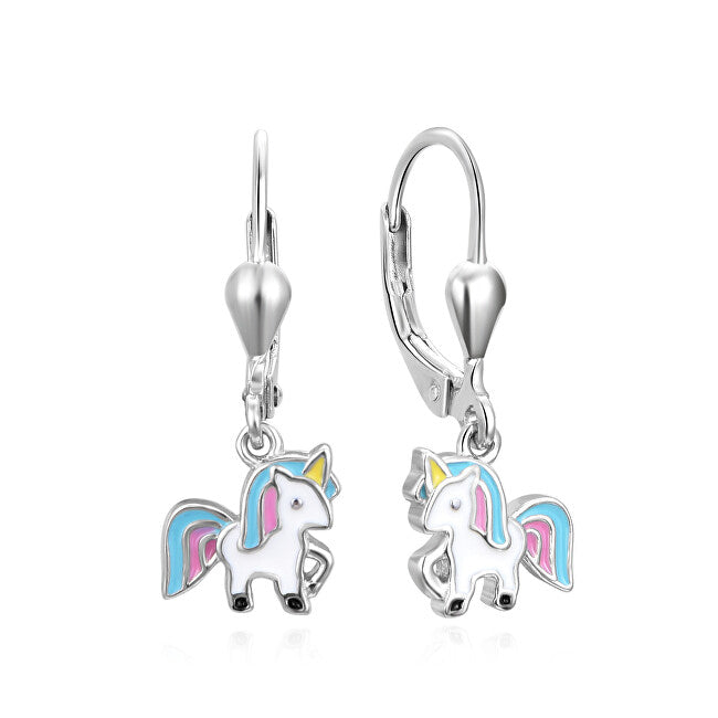 Beneto Boucles d'oreilles pendantes licorne ludique AGUC3291D