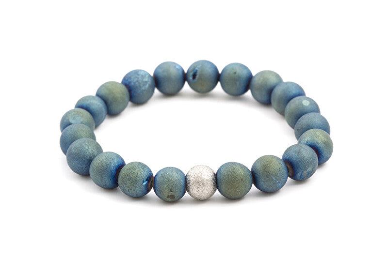 Beneto MINK73-17 Agate Bead Bracelet