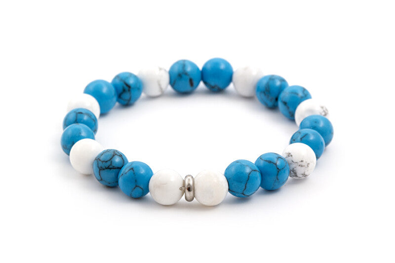 Agato Howlite Bead Bracelet MINK17-17