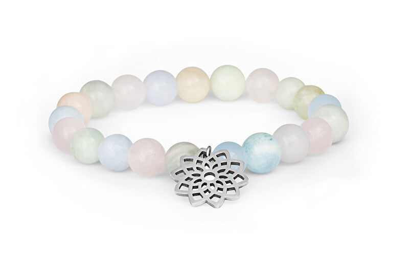 Beneto MINK96-17 Morganite Bead Bracelet