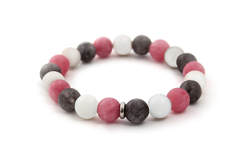 Beneto MINK85-17 Jade and Jade Bead Bracelet