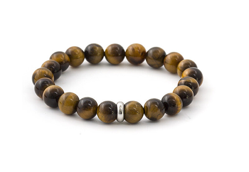 Beneto MINK110-17 Tiger Eye Bead Bracelet - Length: 17cm