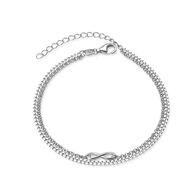 Beneto Modern Double Bracelet in Silver Infinity AGB 733-21