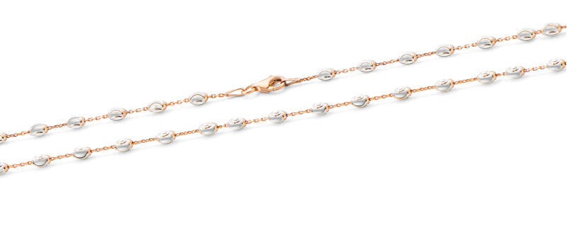 Beneto exclusive AGS1147 Fashion Two-Tone Balloon Halsband - Längd: 50cm