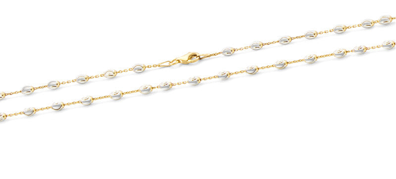 Beneto exclusive AGS1290 Fashion Two-Tone Ballong Halsband - Längd: 50cm