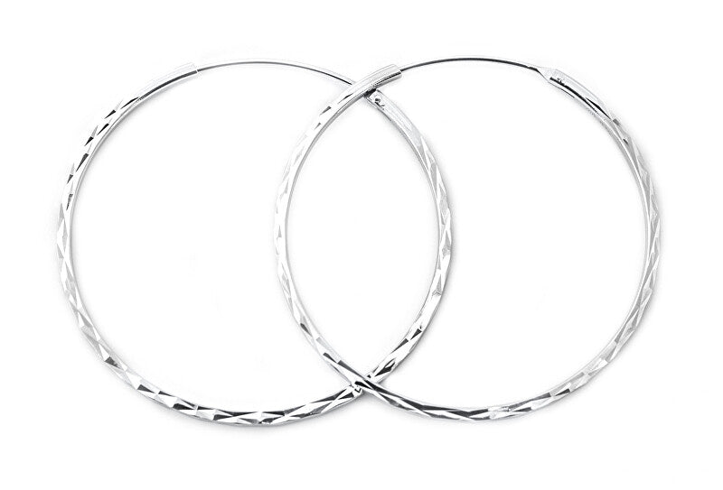 Beneto Cercei rotunzi fashion din argint AGUC2439 - SCS - Diametru: 3 cm