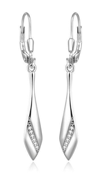 Beneto Boucles d'oreilles pendantes tendance en argent AGUC1070L