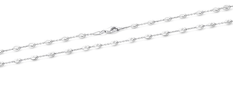 Beneto exclusive Fashion Silver Ballong Halsband AGS1148 - Längd: 45 cm