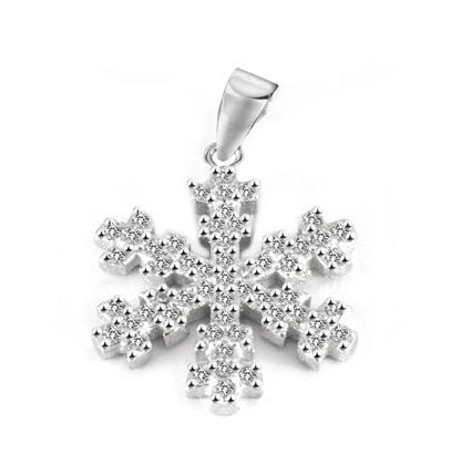 Beneto Fashion Silver Snowflake hängsmycke AGH679