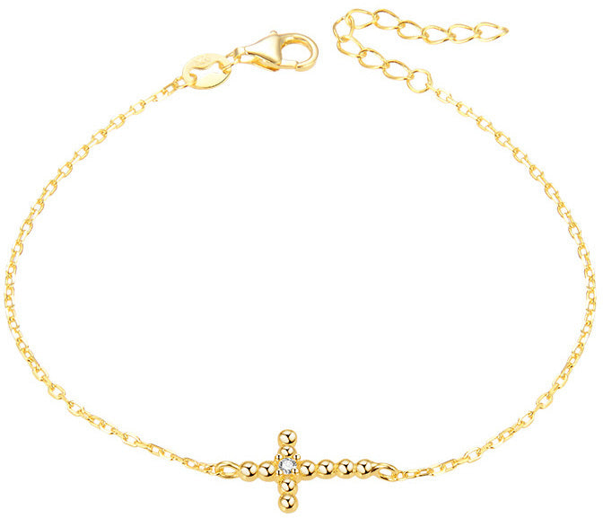 Beneto Gold plating bracelet with cross AGB580-21-gold