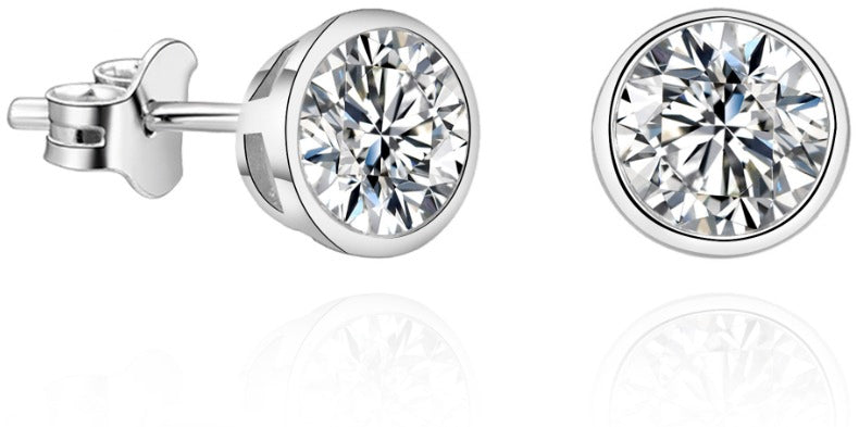 Beneto Charmerende øreringe med AGUP glitter zirconia - Diameter: 0,6 cm